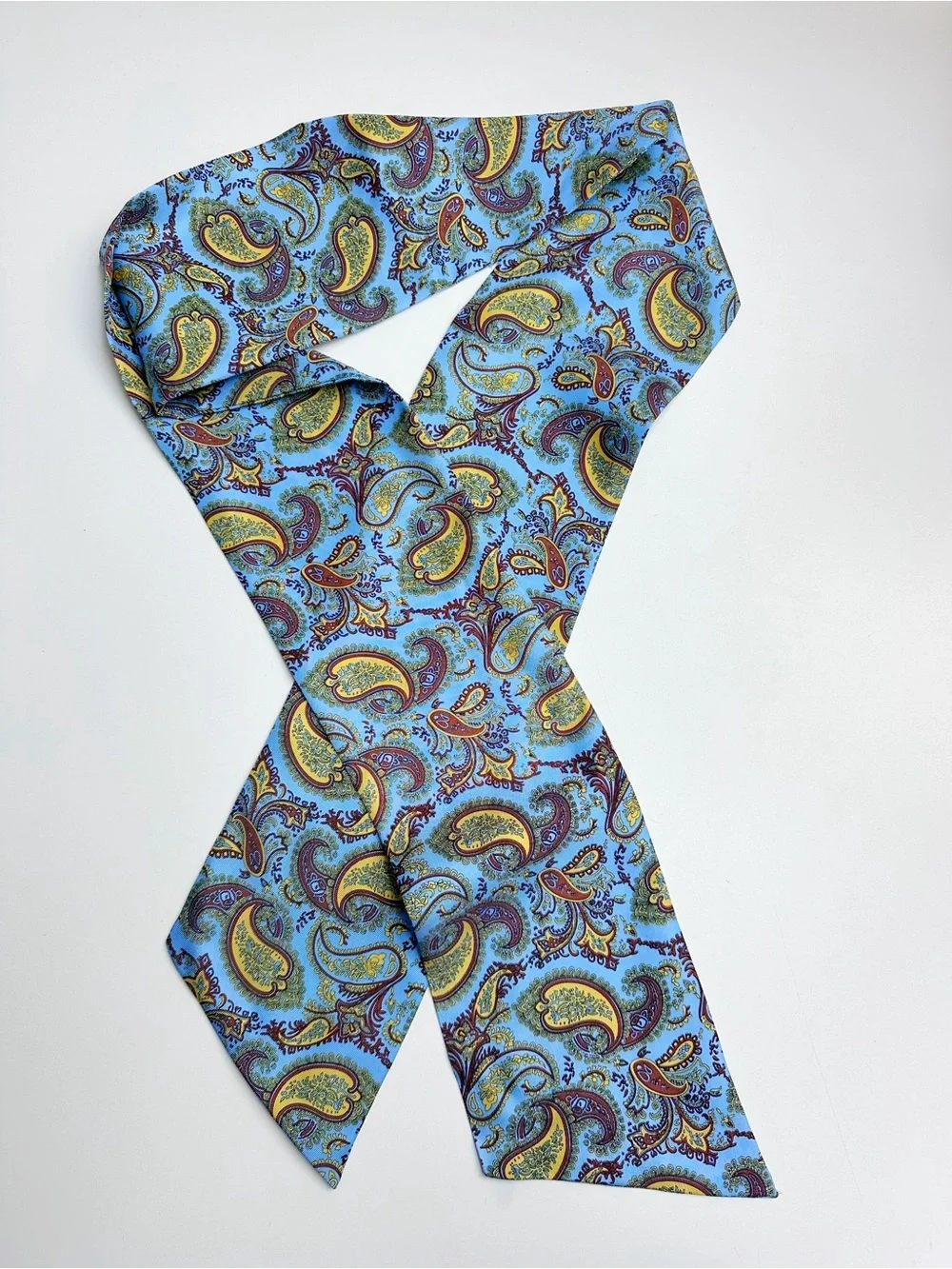 J. McLaughlin Blue Paisley Silk Scarf